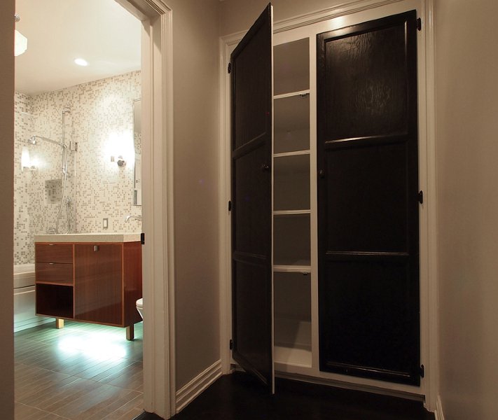 Lots of storage like this great linen closet